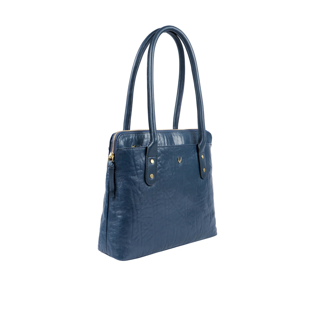 Taylor 01 Blue Leather Tote Bag - Image 2