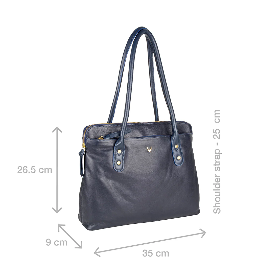 Taylor 01 Blue Leather Tote Bag - Image 2