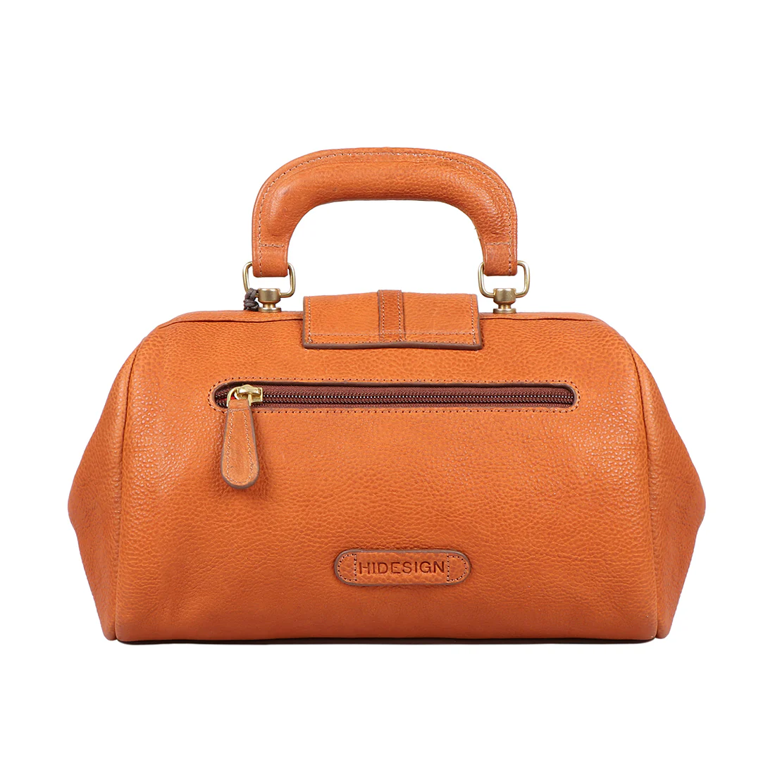 Tenjin 01 Orange Leather Satchel - Image 3