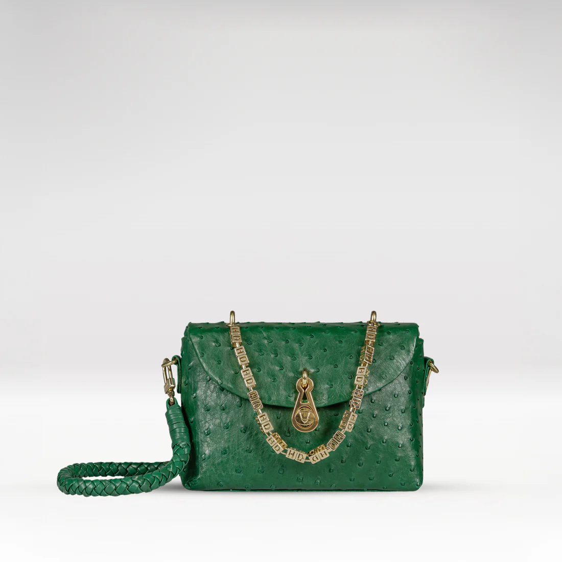 Terra 01 Green Leather Shoulder Bag