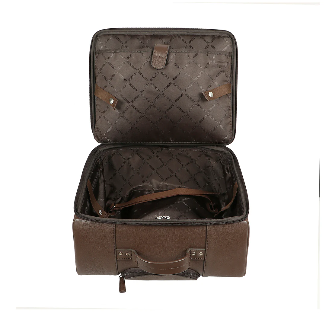 The Ridgeway 02 Brown Leather Trolley Bag - Image 7