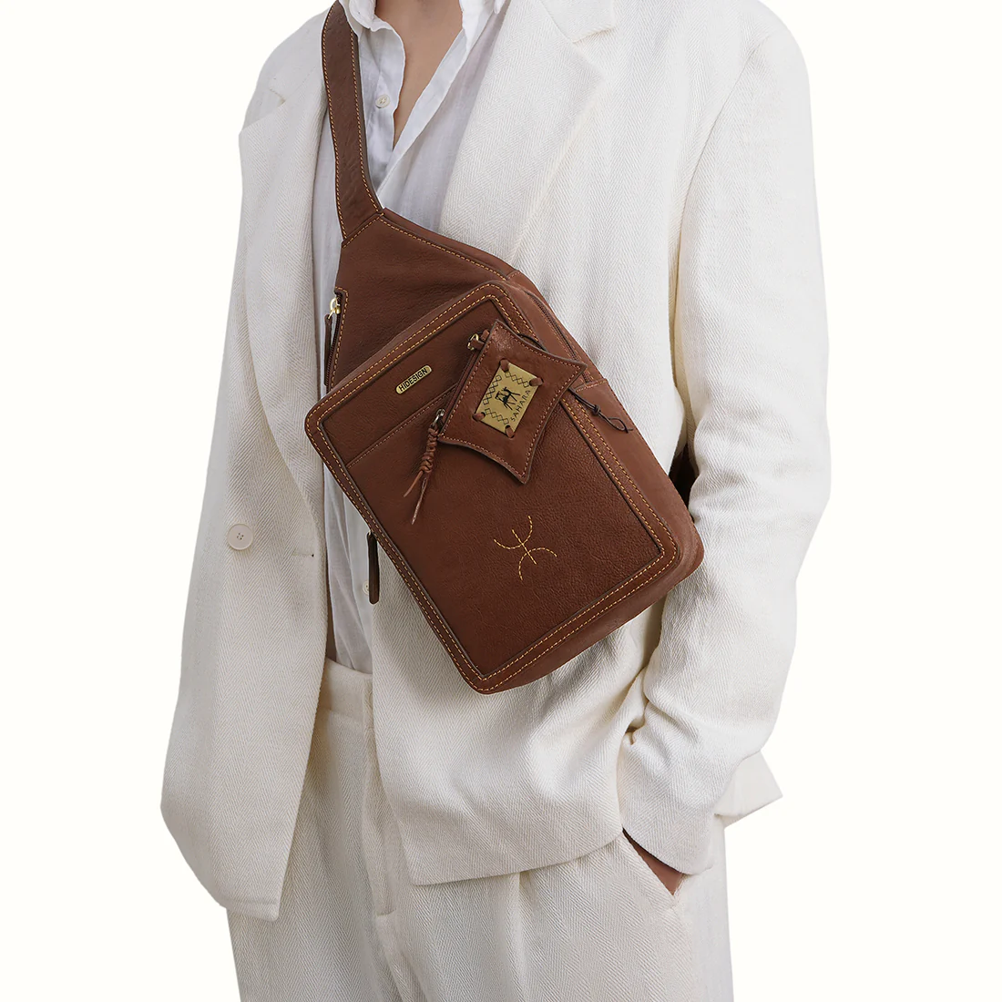 Timbuktoo - 02 Tan Leather Crossbody - Image 2