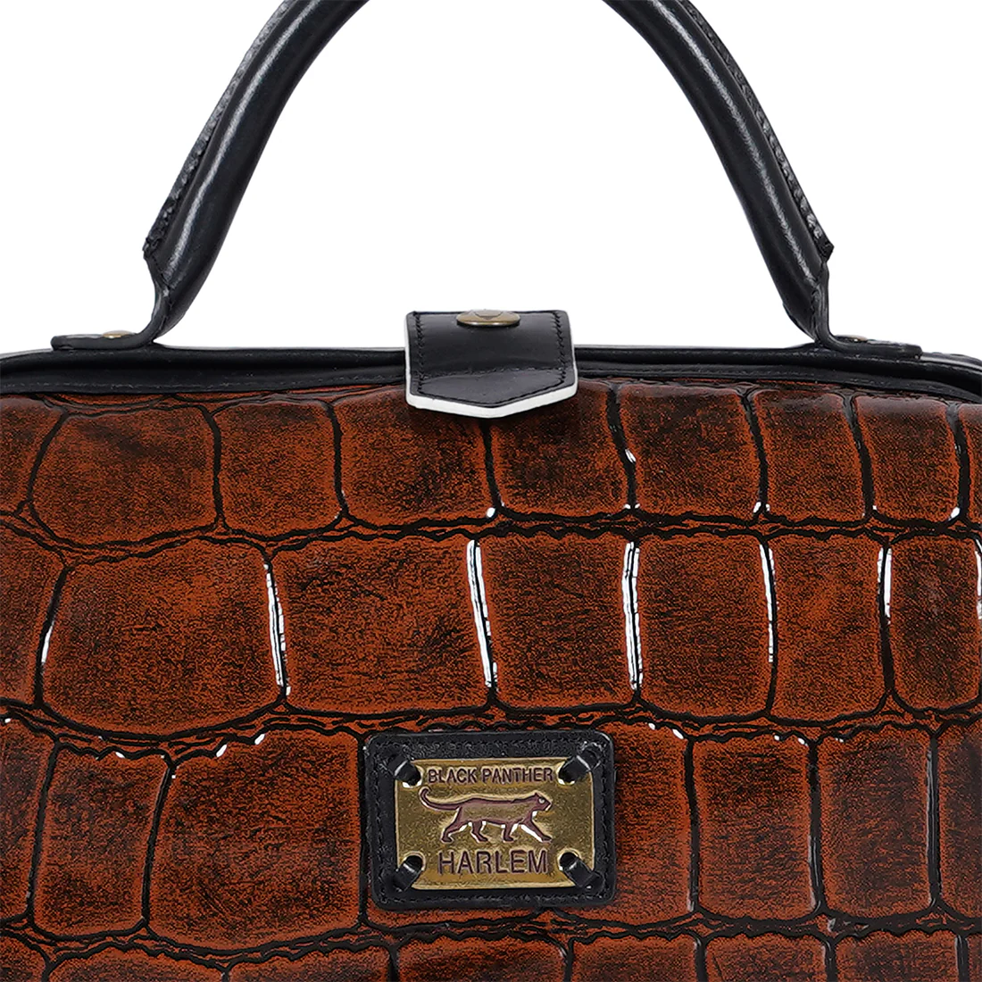 Tina Turner 01 Brown Leather Bowling Bag - Image 5
