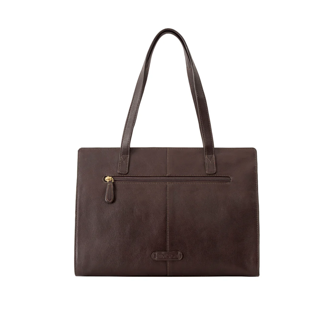 Toffee 02 Brown Leather Tote Bag - Image 3
