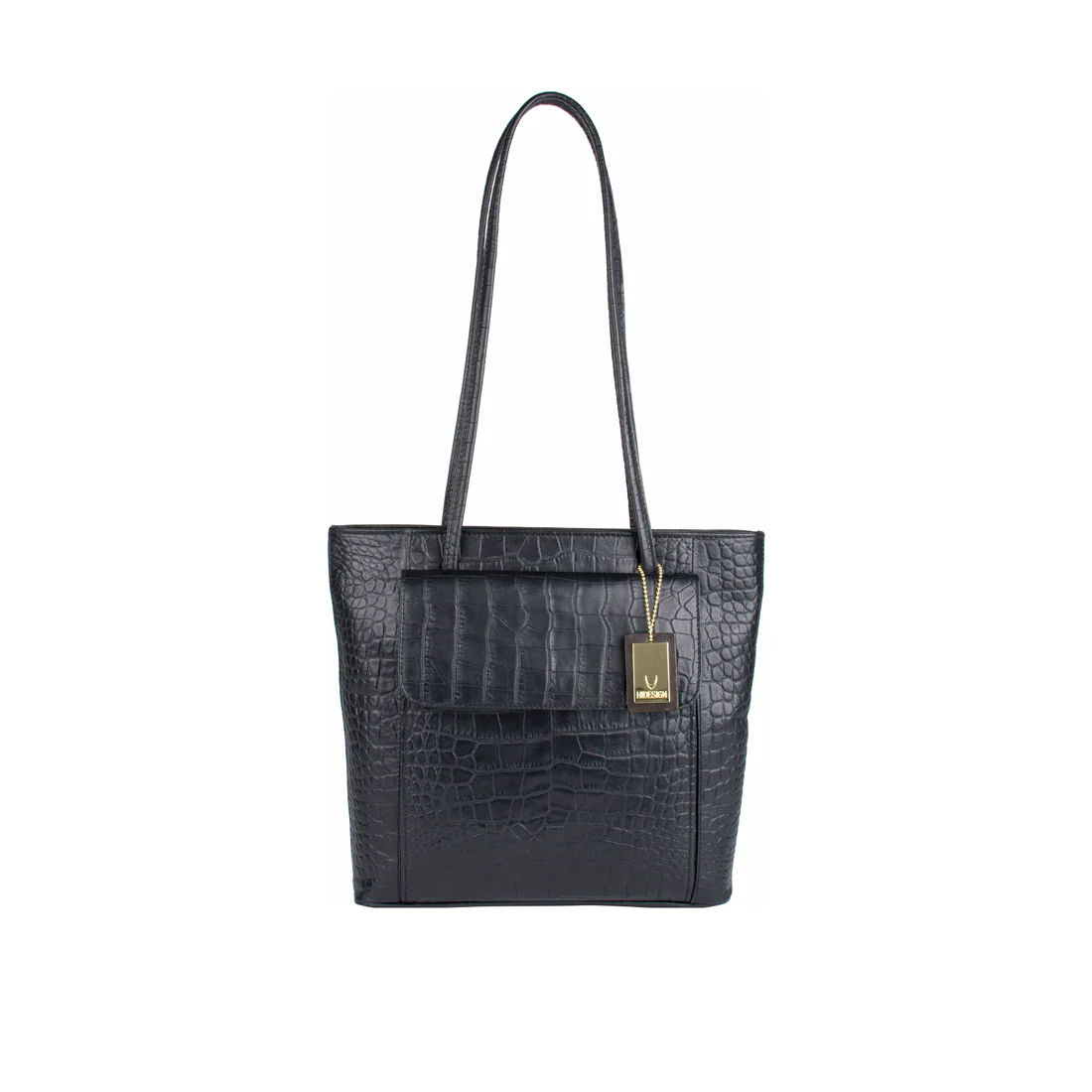Tovah Black Leather Shoulder Bag