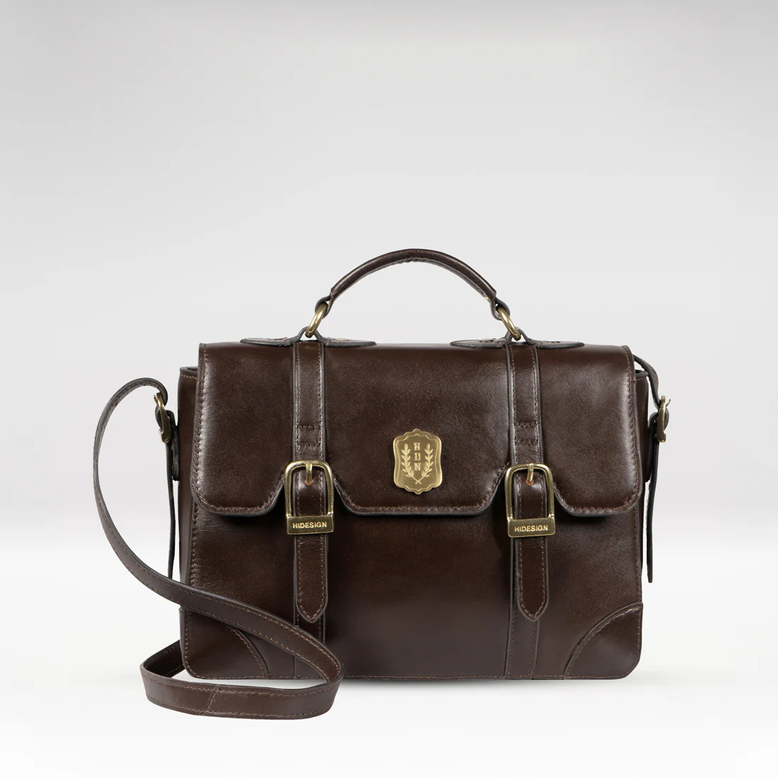 Trinity 01 Brown Leather Shoulder Bag