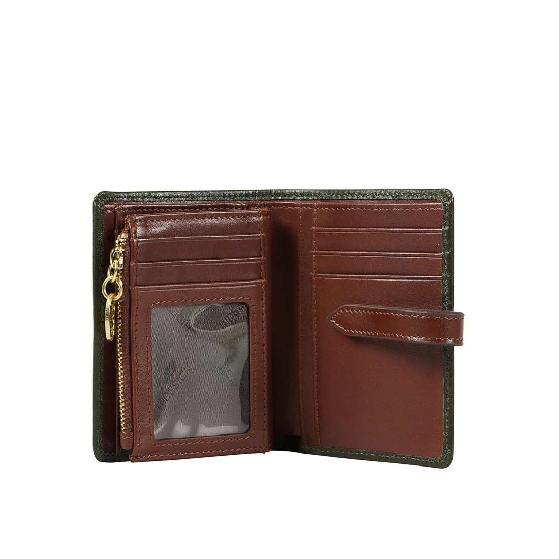 Trinity W2 Green Leather Bi-Fold Wallet - Image 6
