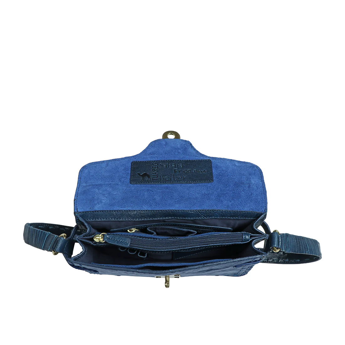 Tuareg - 02 Blue Leather Shoulder Bag - Image 6