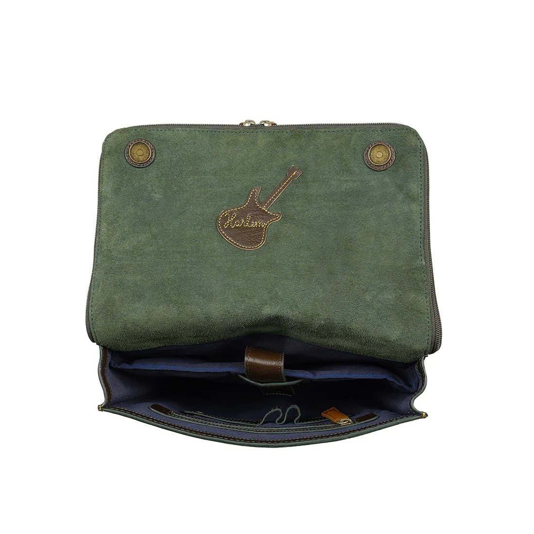 Tupac 02 Green Leather  Backpack - Image 7