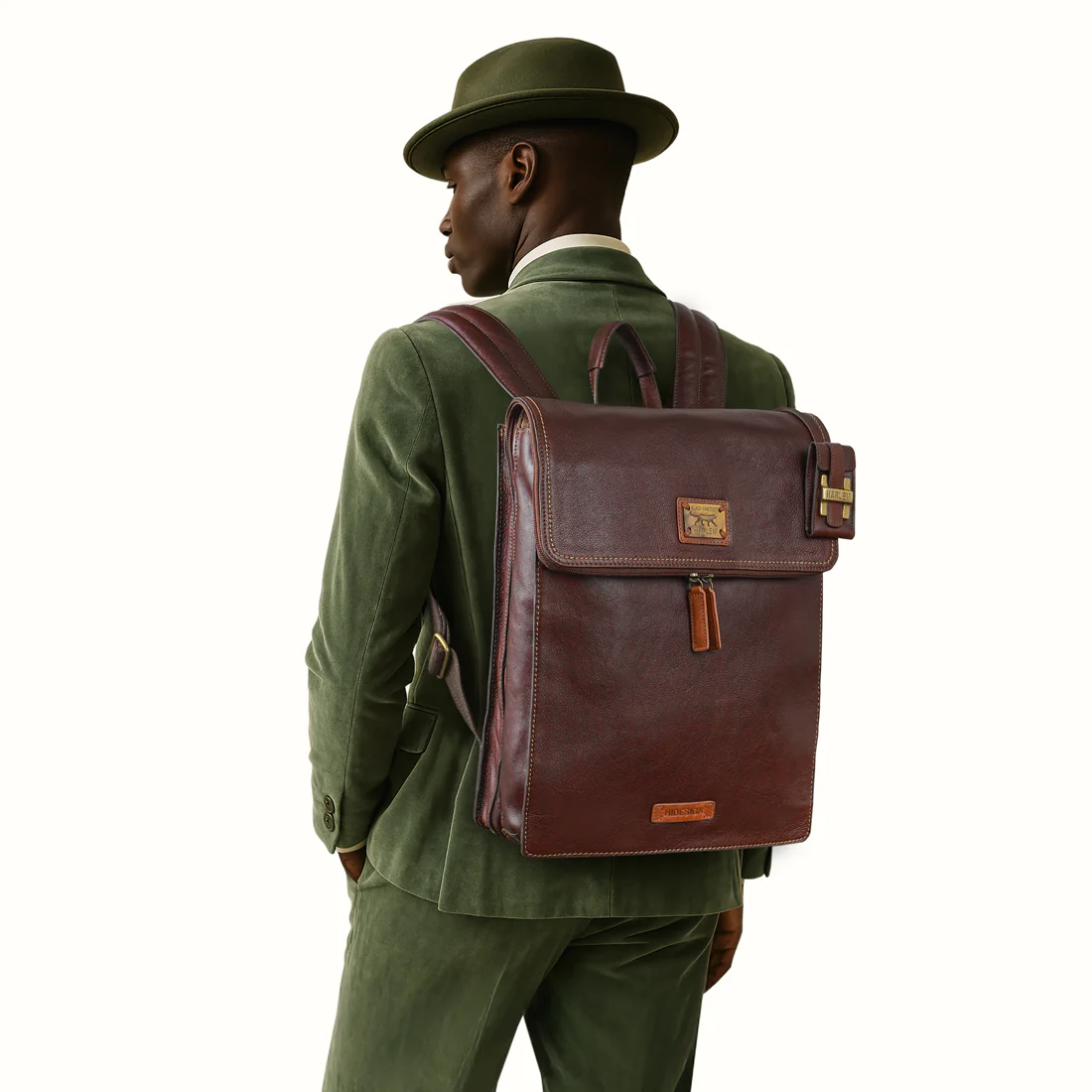 Tupac 02 Tan Leather  Backpack - Image 2