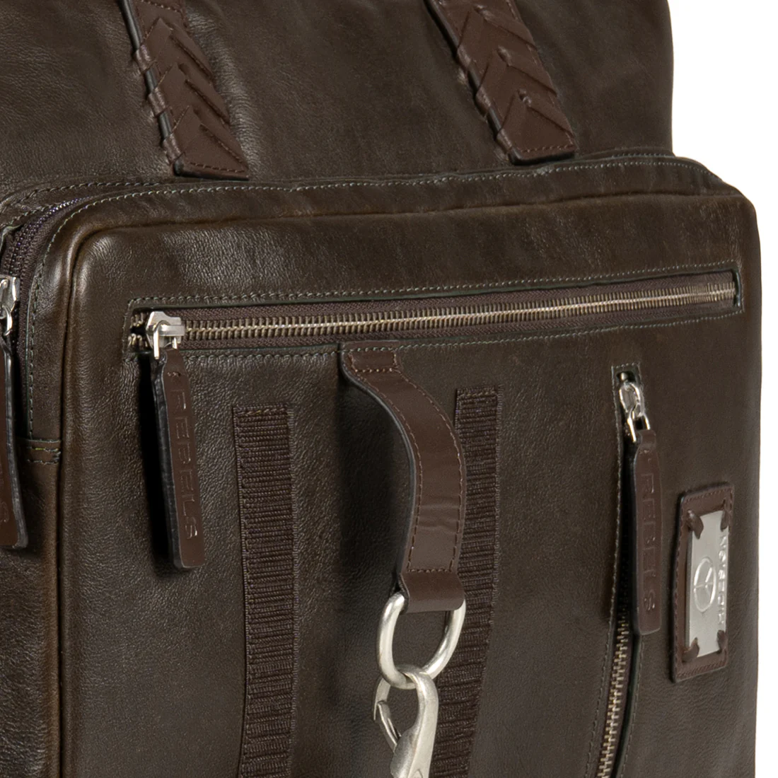 Uncle Ho 02 Green Leather Briefcase - Image 5
