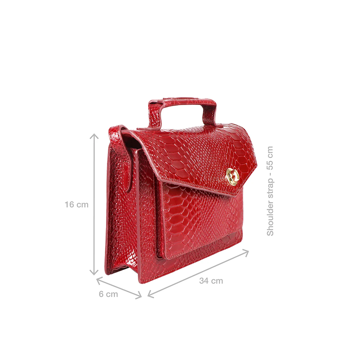 Union Red Leather Sling Bag - Image 3
