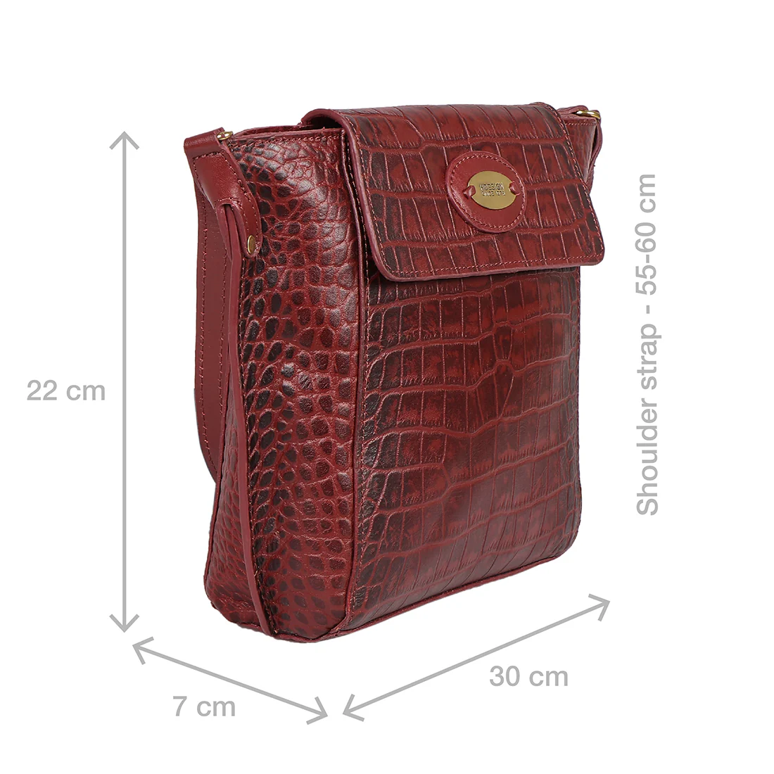Valencia 02 Marsala Leather Sling Bag - Image 3