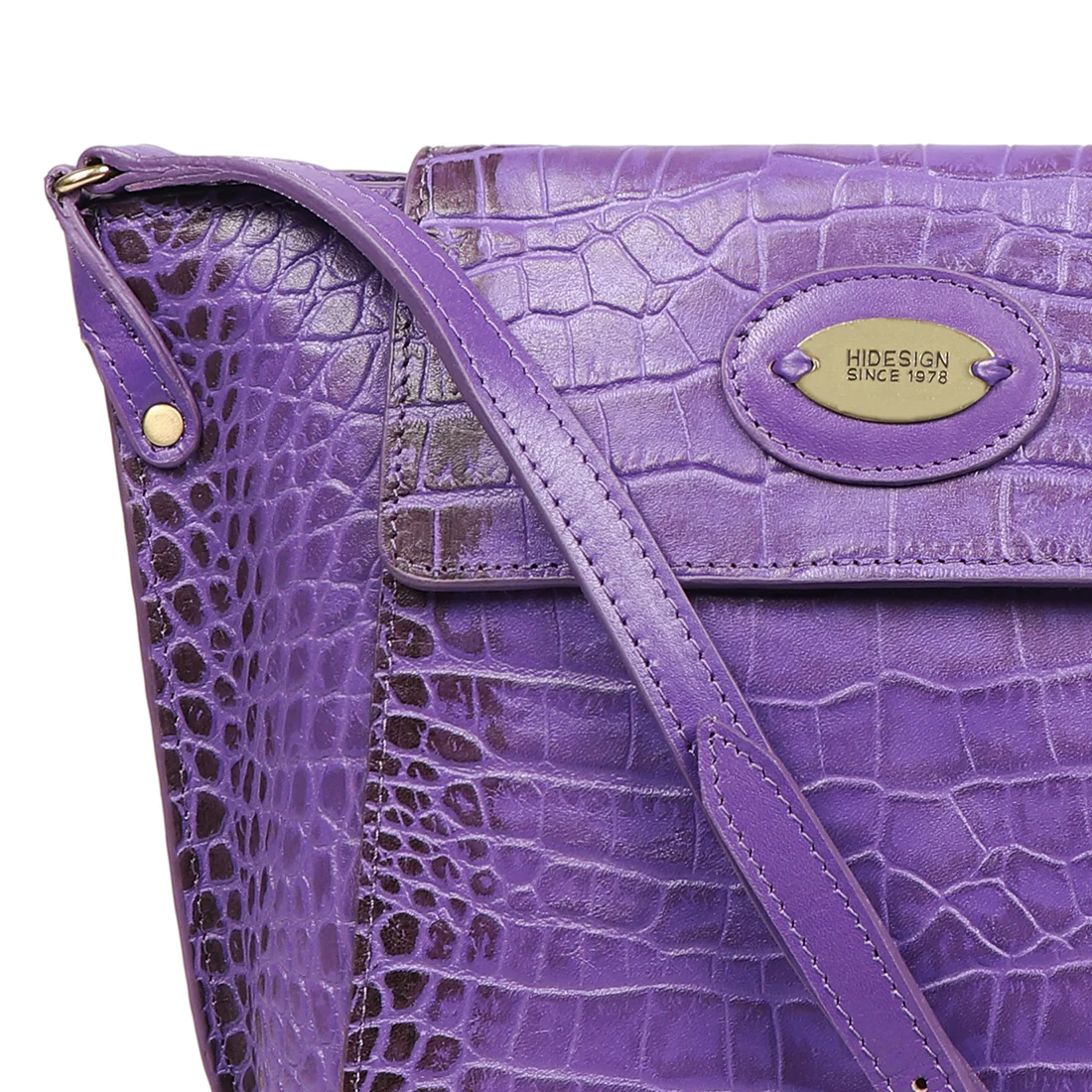 Valencia 02 Purple Leather Sling Bag - Image 5