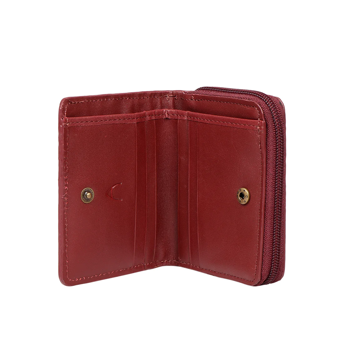 Valencia W1 Marsala Leather Zip Around Wallet - Image 5
