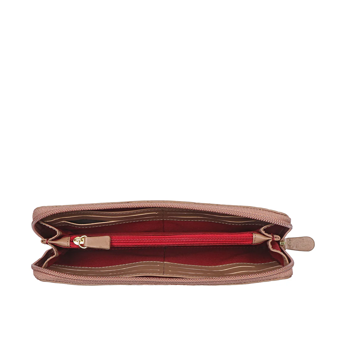 Valencia W2 Nude Leather Zip Around Wallet - Image 6