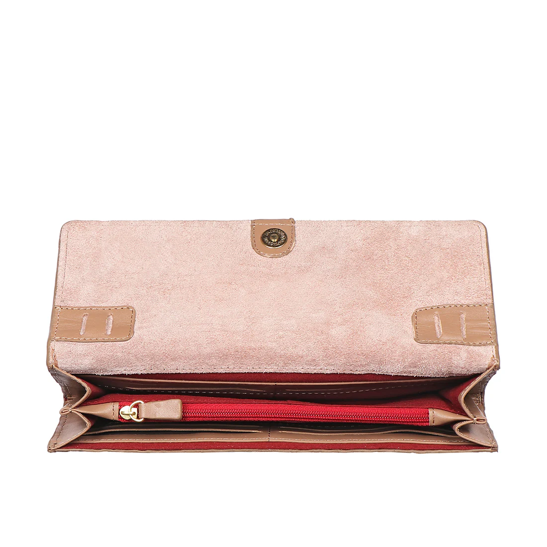 Valencia W3 Nude Leather Sling Wallet - Image 6