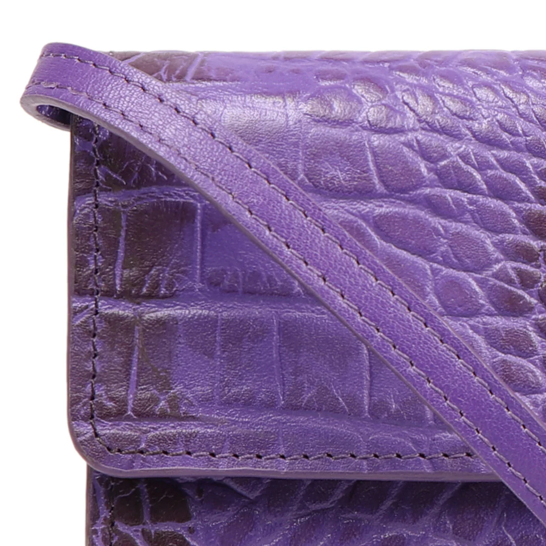 Valencia W3 Purple Leather Sling Wallet - Image 5