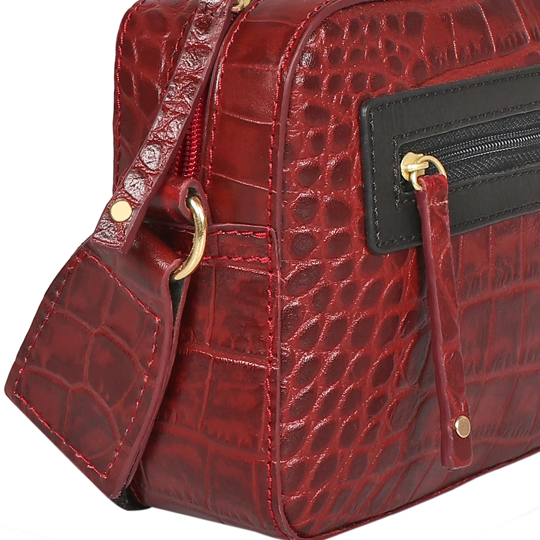 Valentine Marsala Leather Crossbody - Image 4