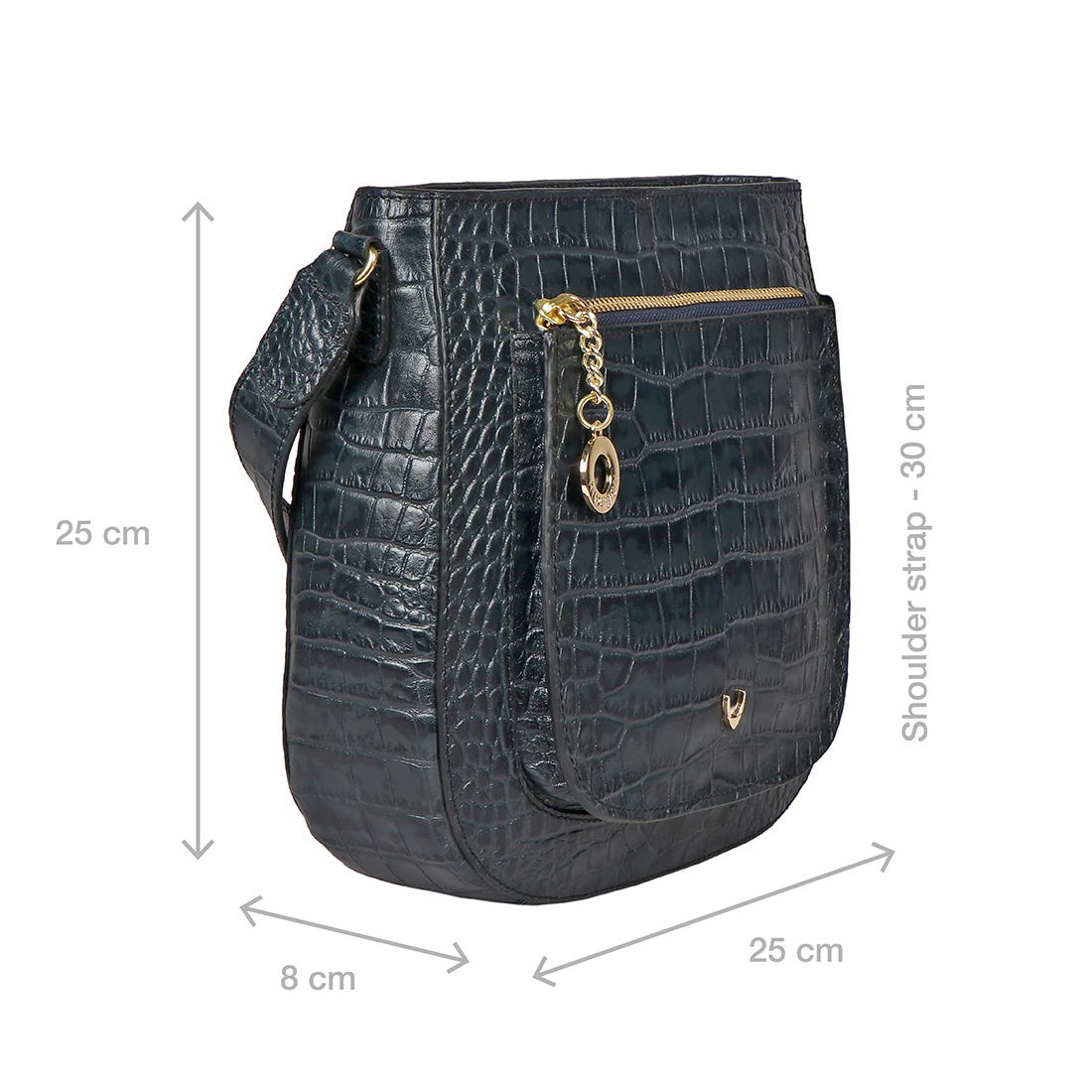 Valerie 01 Blue Leather Shoulder Bag - Image 2