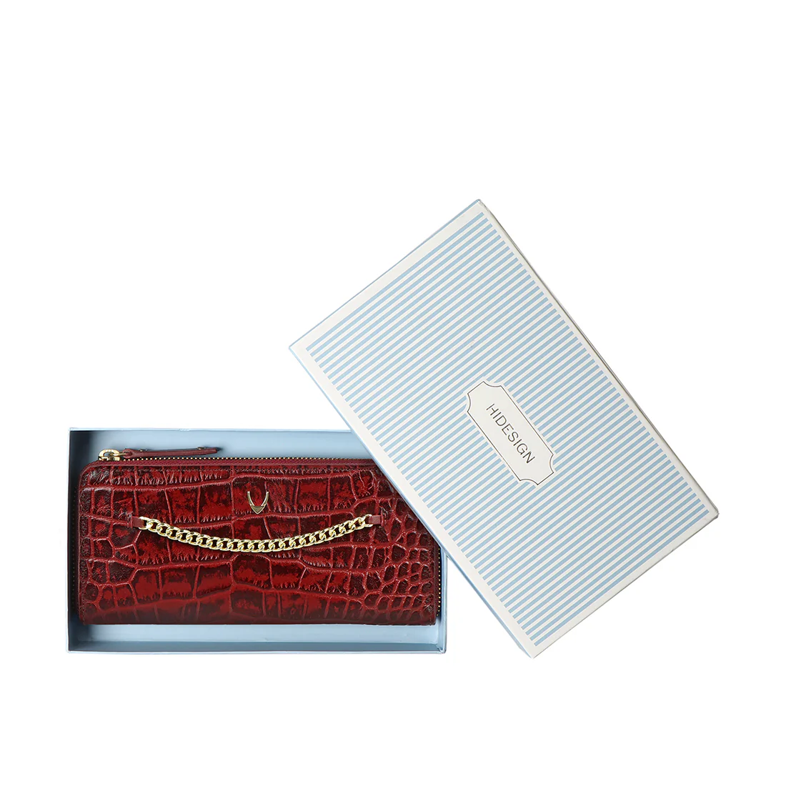 Valerie W2 Red Leather Zip Around Wallet - Image 5