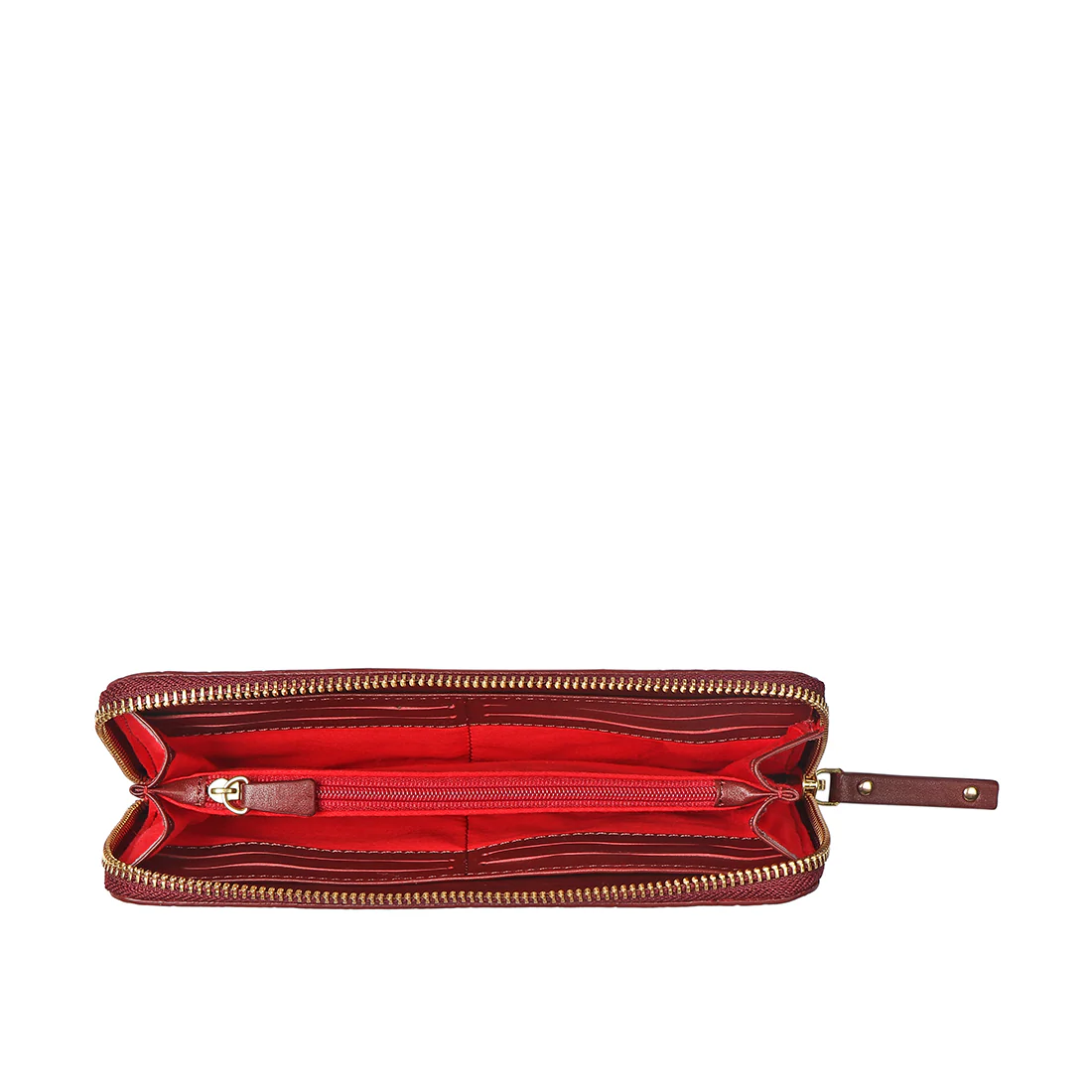 Valerie W2 Red Leather Zip Around Wallet - Image 6