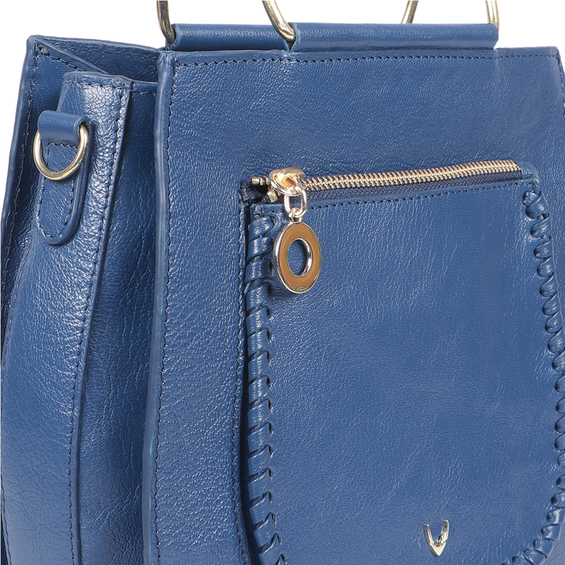 Valonia 02 Blue Leather Satchel - Image 4
