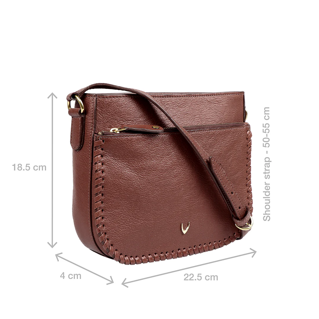 Valonia 03 Marsala Leather Sling Bag - Image 3