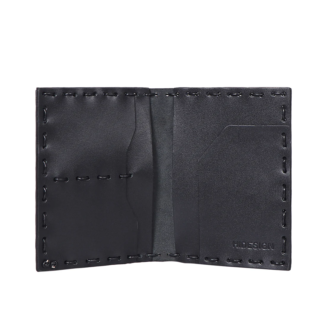 Viaggio Black Leather Passport Holder - Image 4