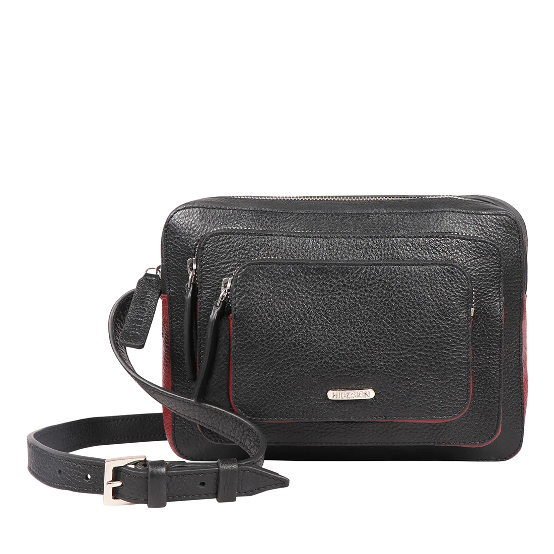 Vibes 03 Black Leather Sling Bag