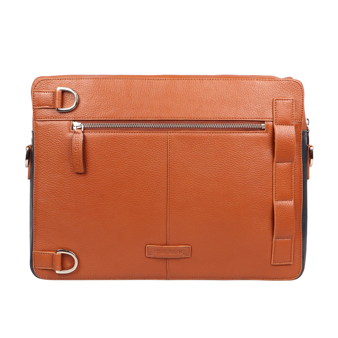 Vibes 04 Tan Leather Messenger Bag - Image 4