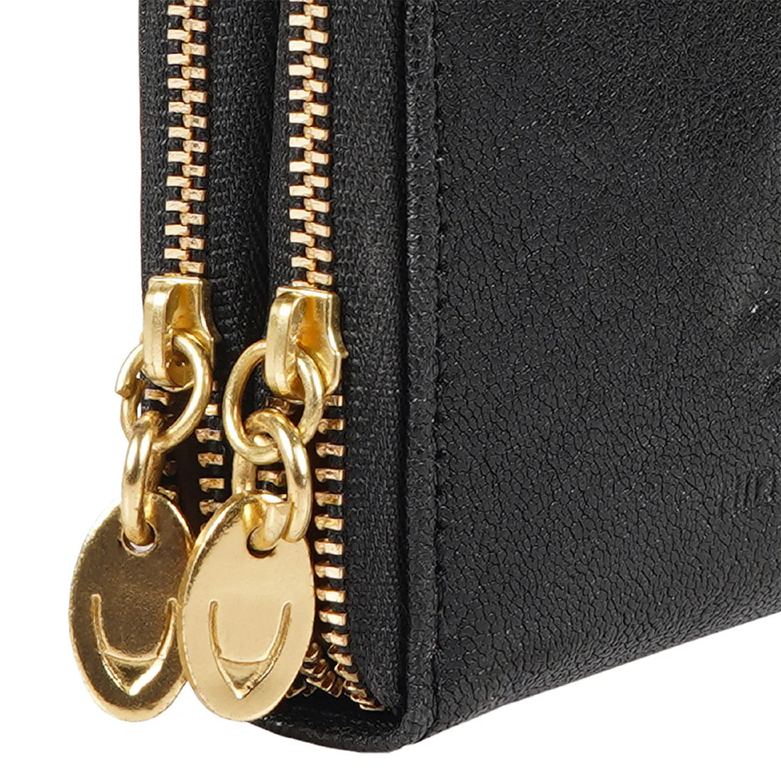 Vine W1 Black Leather Zip Around Wallet - Image 7