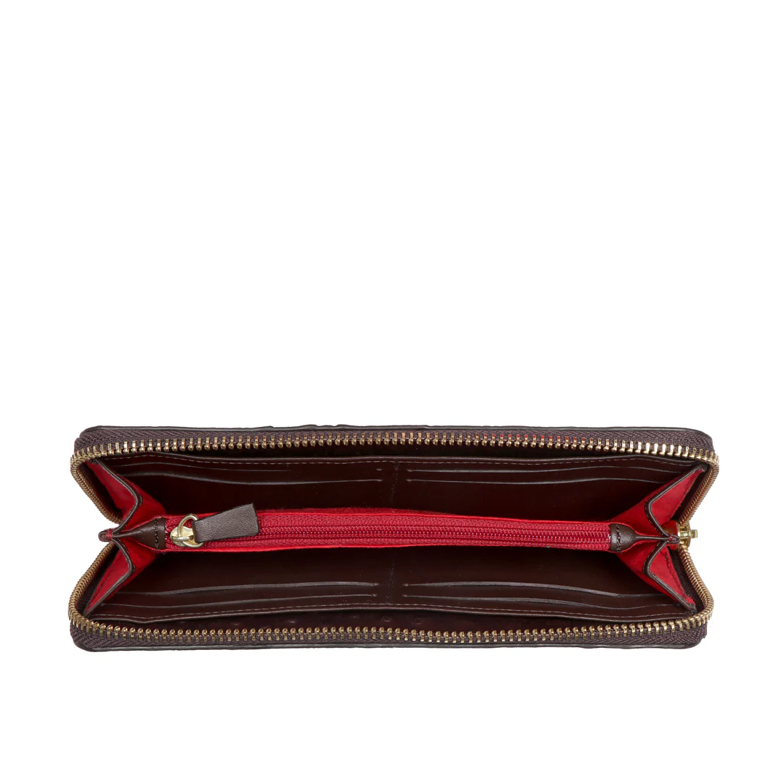 Voodoo W2  Brown Leather Zip Around Wallet - Image 5