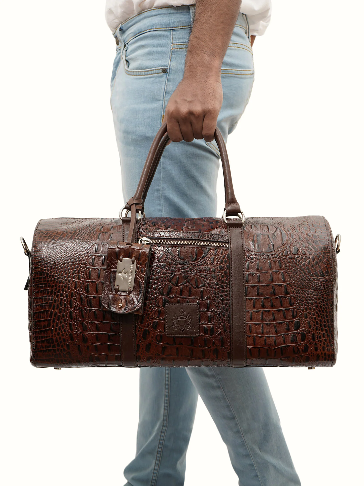 Wanderer 02 Brown Leather Duffle Bag - Image 2