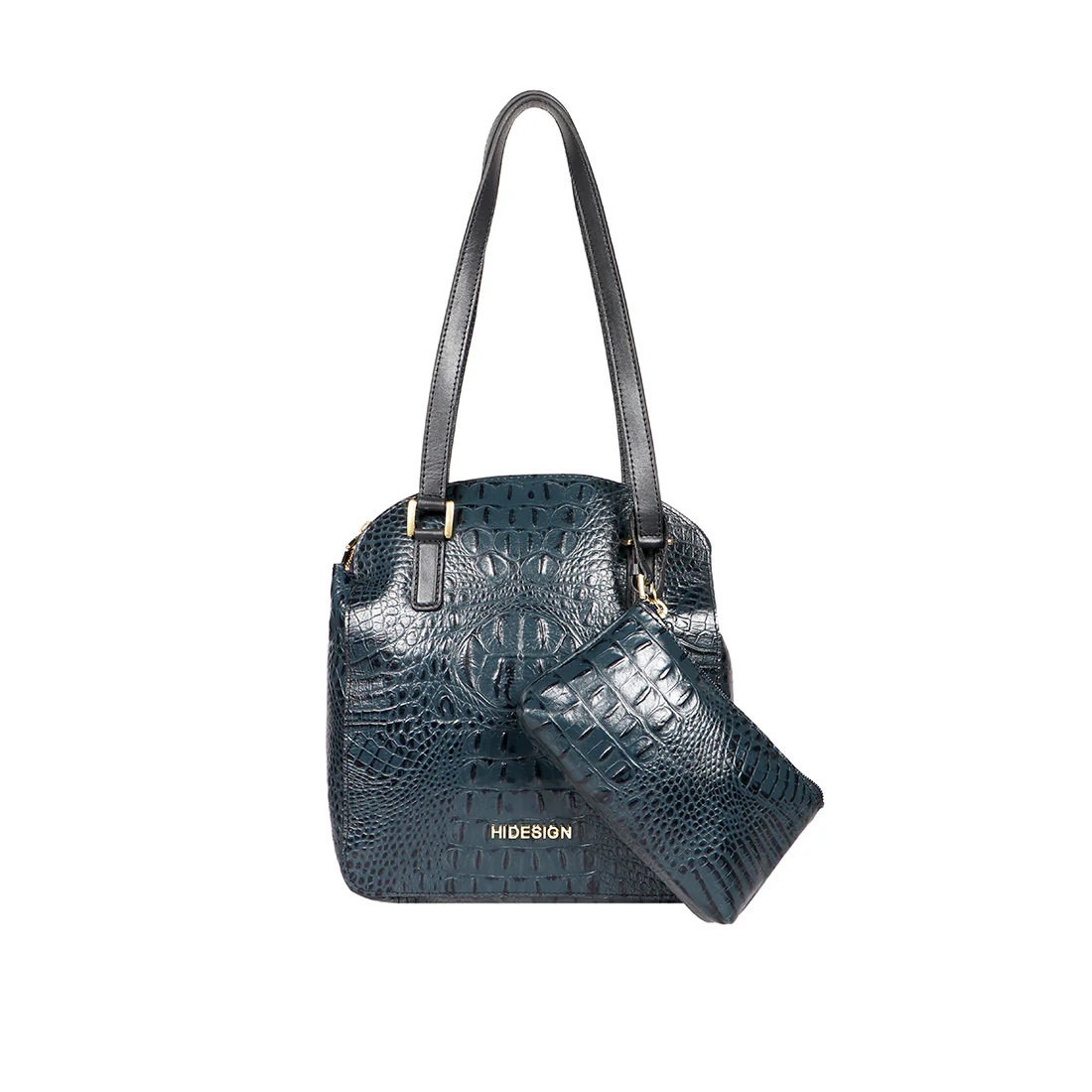 Watson 01 Blue Leather Tote Bag