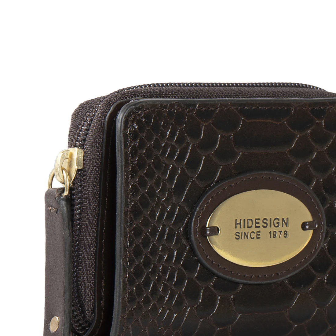 Whitney W1 Brown Leather Zip Around Wallet - Image 6