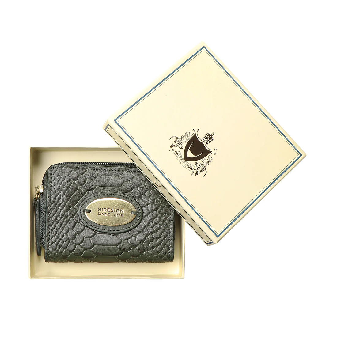 Whitney W1 Green Leather Zip Around Wallet - Image 9