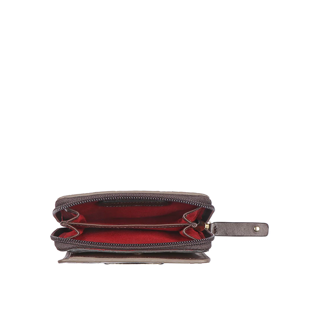 Whitney W1 Grey Leather Zip Around Wallet - Image 7