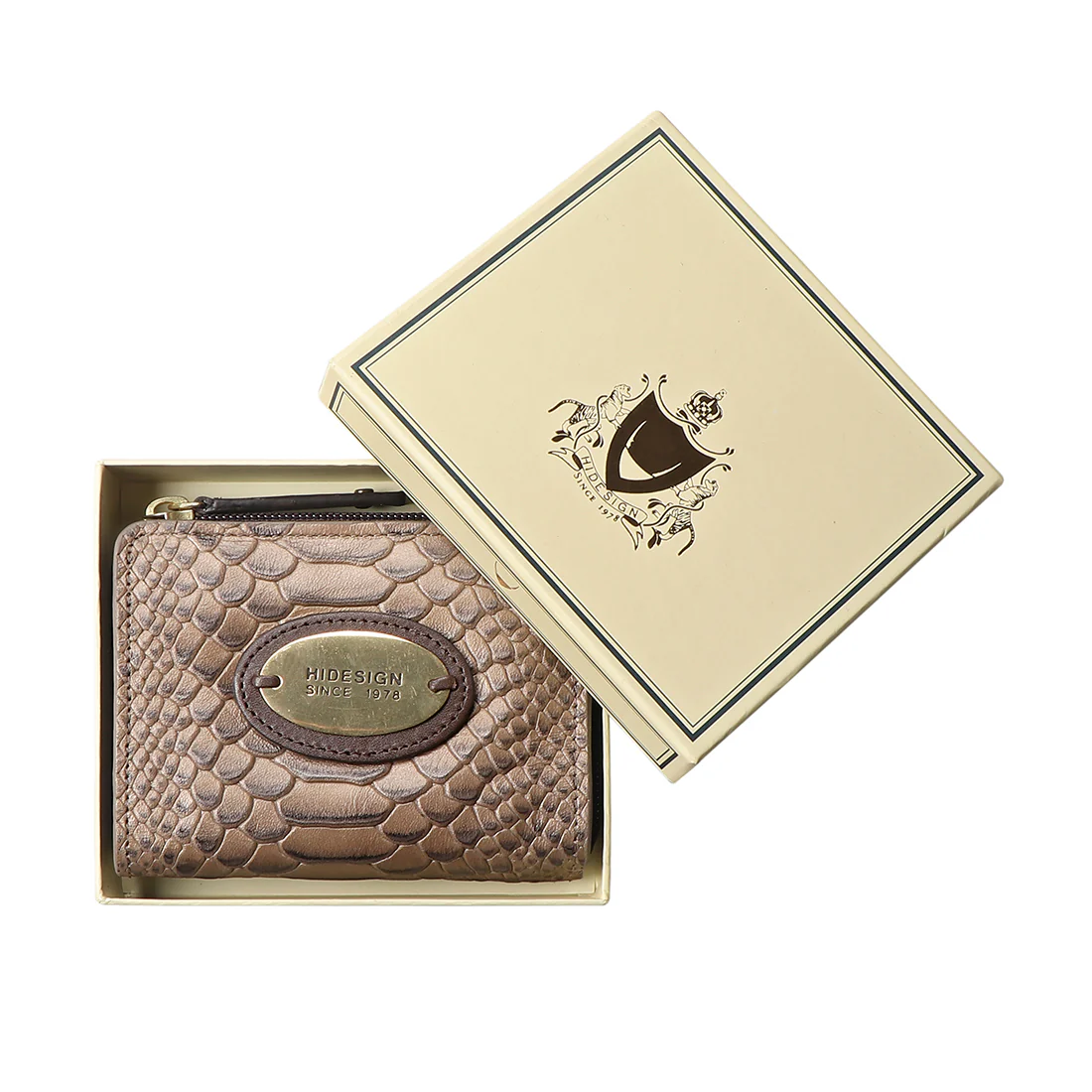 Whitney W1 Grey Leather Zip Around Wallet - Image 9