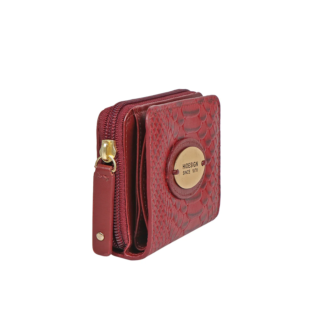 Whitney W1 Red Leather Zip Around Wallet - Image 3