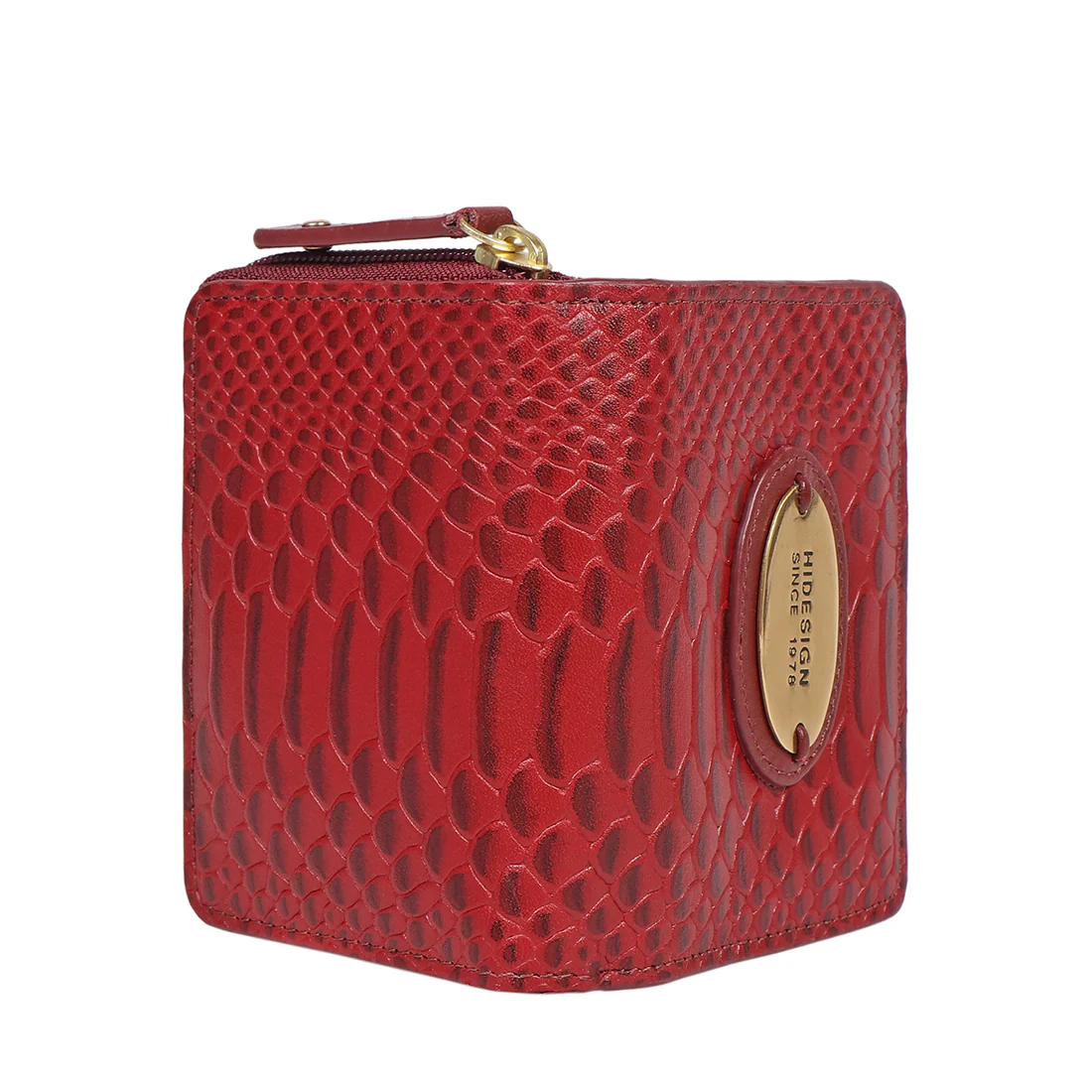 Whitney W1 Red Leather Zip Around Wallet - Image 5