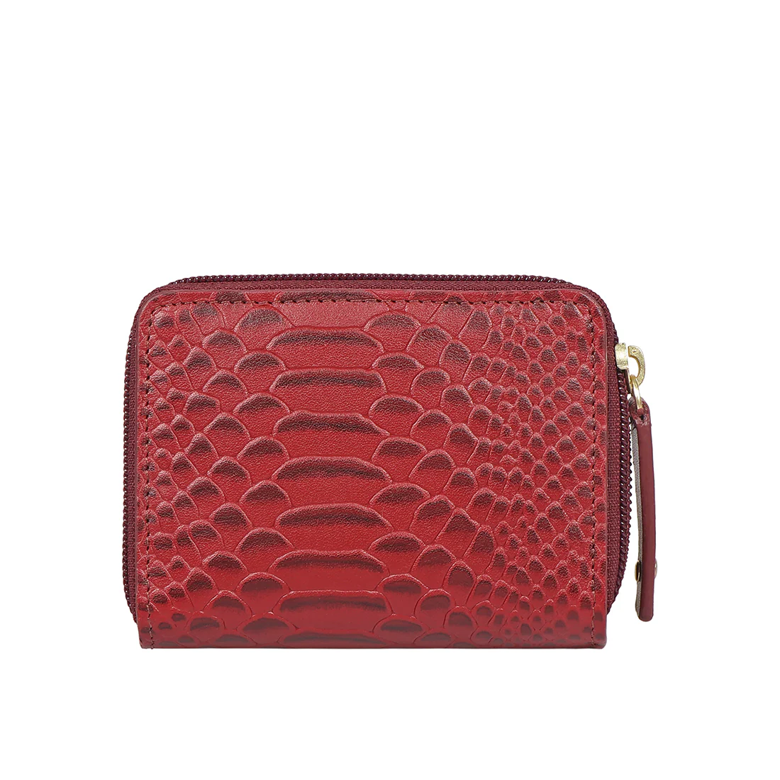 Whitney W1 Red Leather Zip Around Wallet - Image 6
