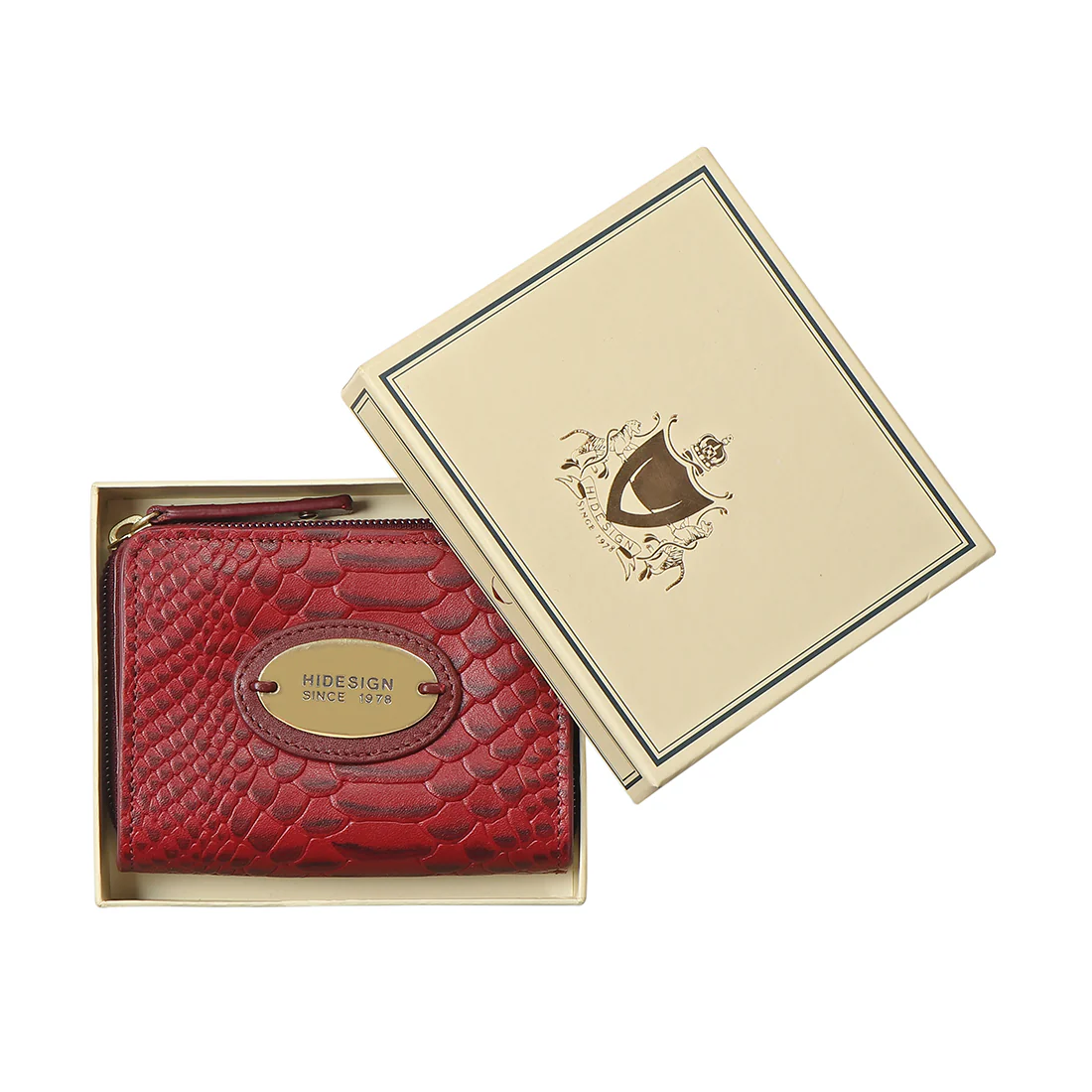 Whitney W1 Red Leather Zip Around Wallet - Image 9