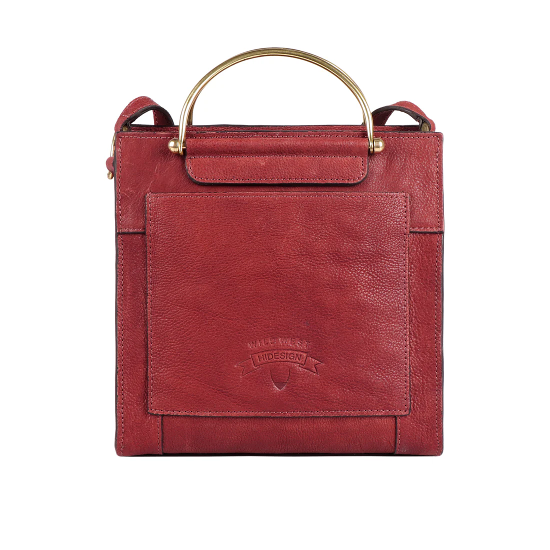 Wild Rose 02 Marsala Leather Satchel - Image 4