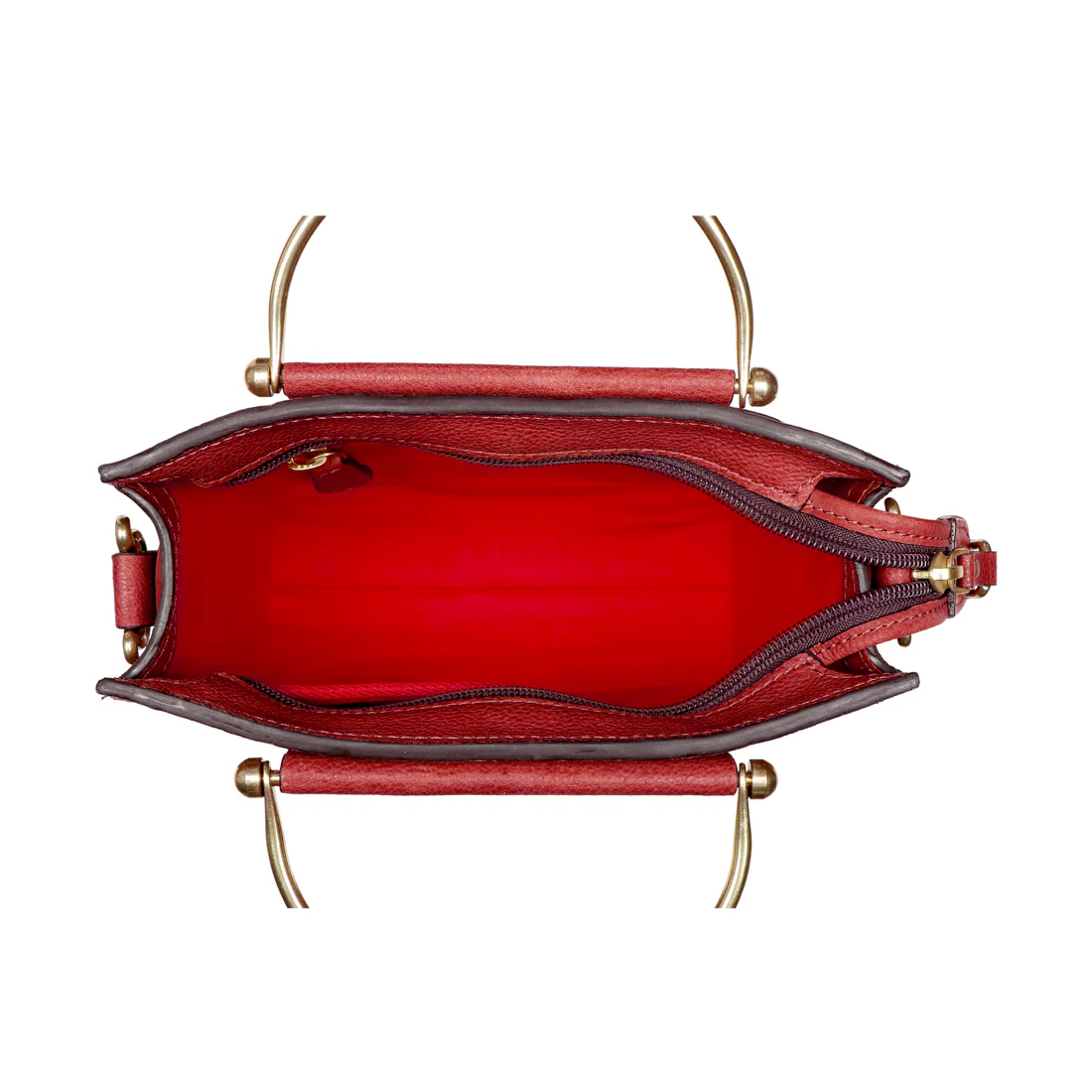 Wild Rose 02 Marsala Leather Satchel - Image 5