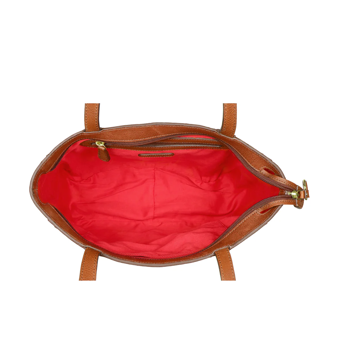 Wild Rose 03 Tan Leather Tote Bag - Image 4