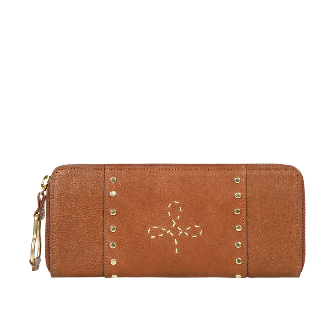 Wild Rose W1 Tan Leather Zip Around Wallet - Image 2