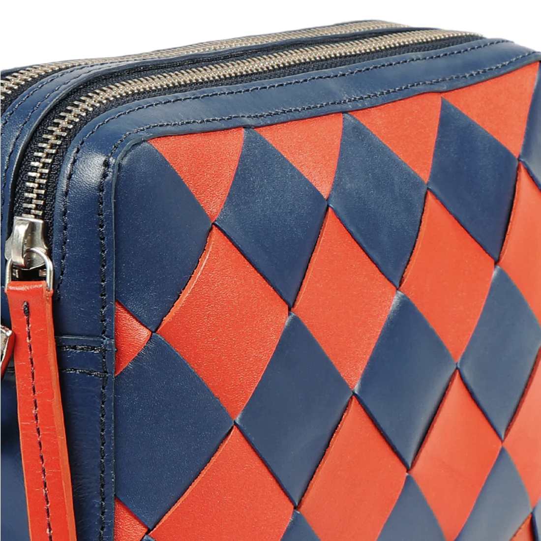 Wimbledon 01 Blue Leather Sling Bag - Image 5