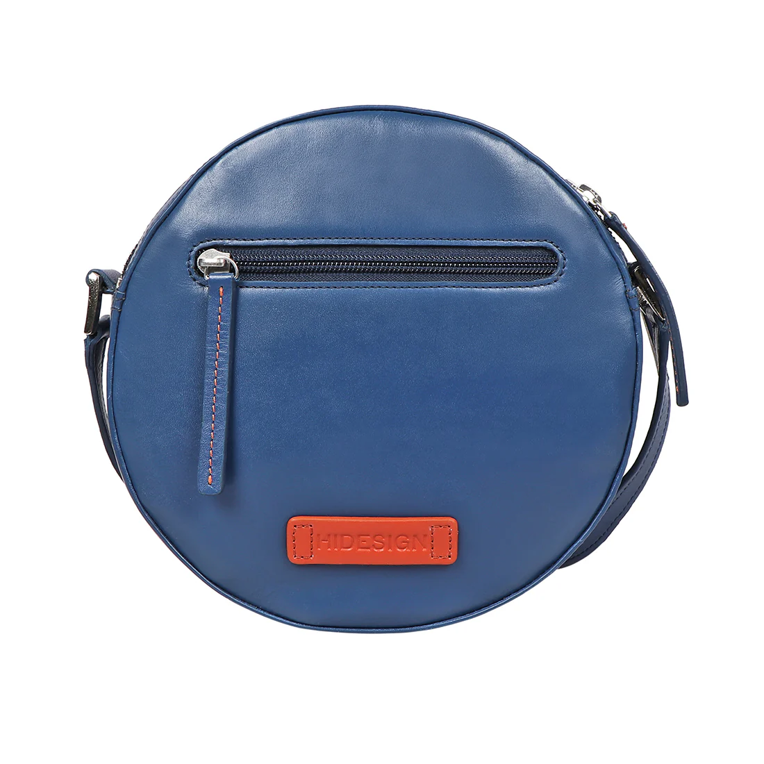 Wimbledon 04 Blue Leather Circular Bag - Image 5