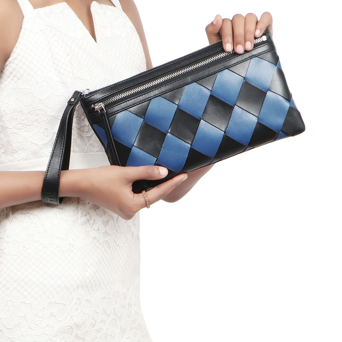Wimbledon W4 Black Leather Clutch Wallet